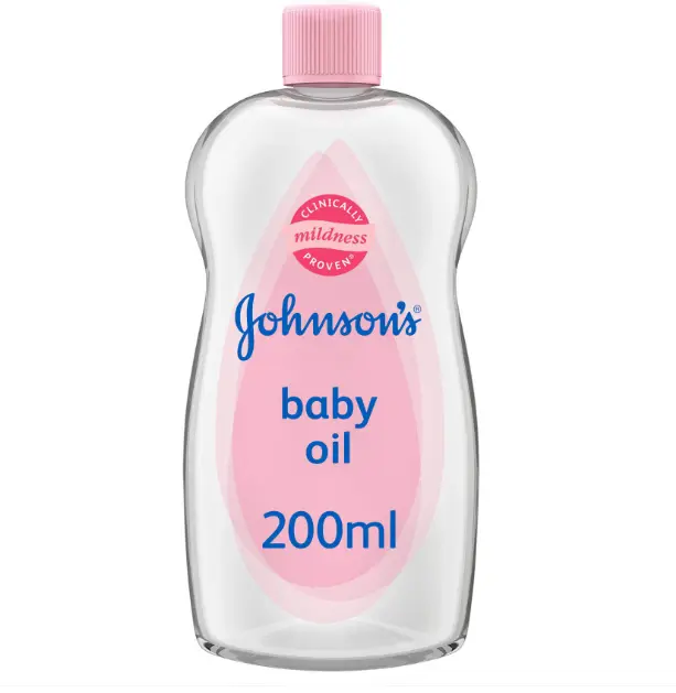 Johnsons baby oil 200ml 8pk 