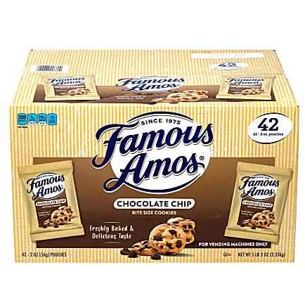 FAMOUS AMOS CHOCOLATE CHIP COOKIES 42-2.2 OZ