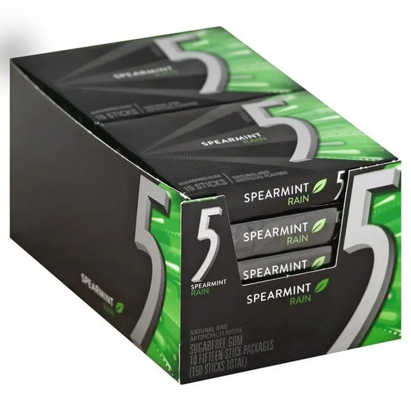 5 GUM SPEARMINT RAIN 12-15 CT