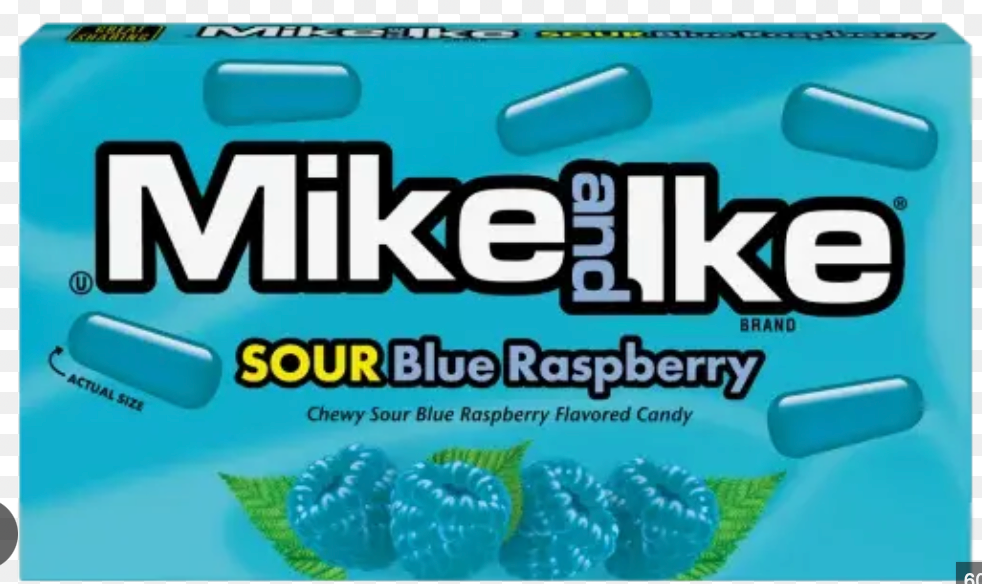 Mike N Ike Sour Blue Raspberry 24 ct