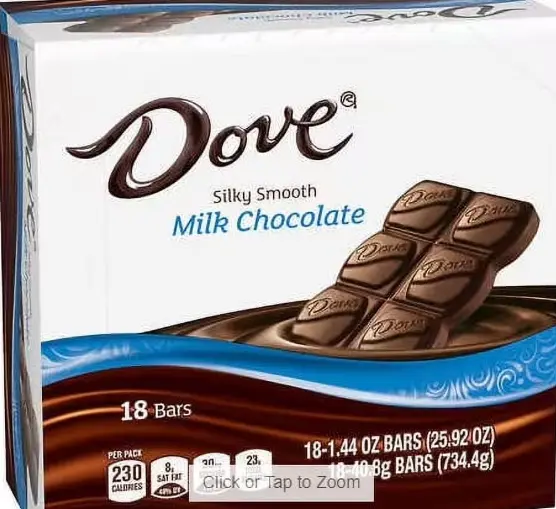 Dove Milk Chocolate Single 18-1.44oz