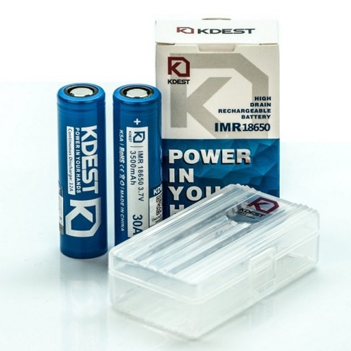 KDEST IMR 18650 BATTERY 2PCS (POWER IN YOUR HAND)