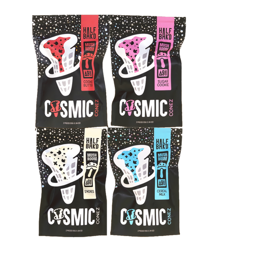HALF BAK’D COSMIC MUSHROOM CONES D9 60MG 5PCS