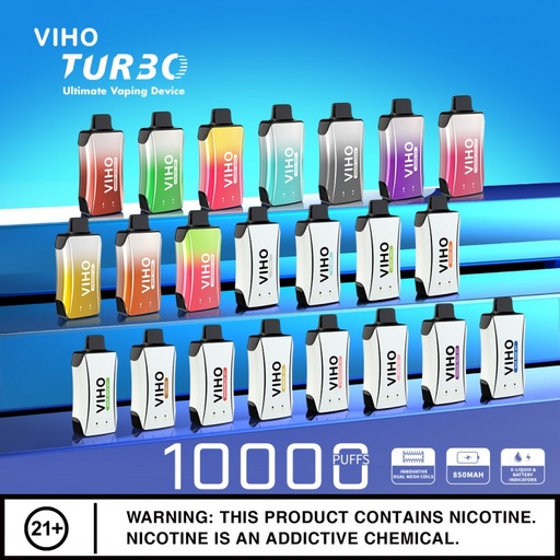 VIHO TURBO 10K PUFFS 5% DISPOSABLE 5 PCS PER BOX