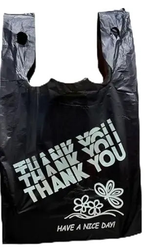 [1/10 Shopping Bag Black 1300 Ct] 1/10 Shopping Bag Black 1000 Ct
