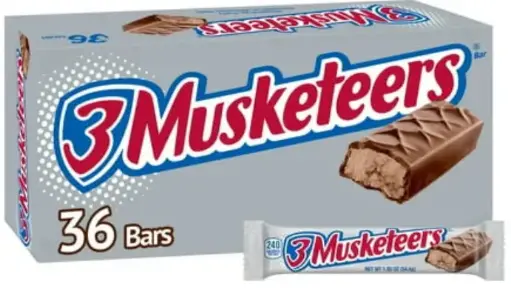 [3 Musketeers Bar 36-1.92oz] 3 Musketeers Bar 36-1.92oz