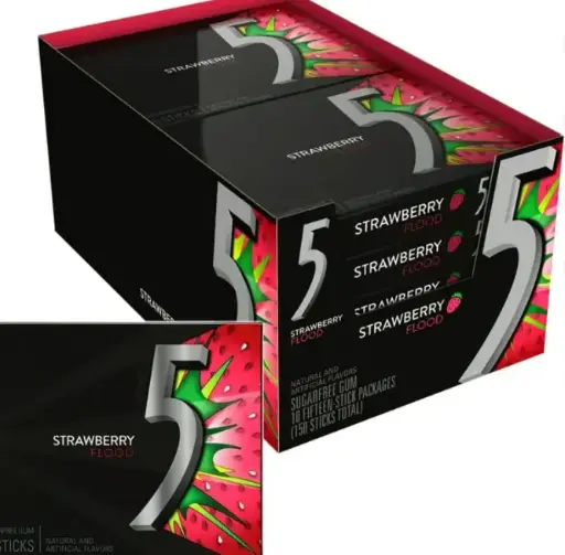 5 Gum Strawberry Flood 10-15 Stick