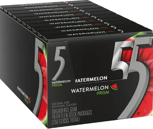 5 Gum Watermelon Prism 10-15 Stick
