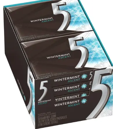 5 Gum Wintermint Ascent 10-15 Stick