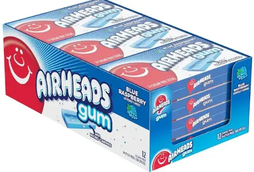 [Airheads Gum Blue Raspberry 12-14 Stick] Airheads Gum Blue Raspberry 12-14 Stick