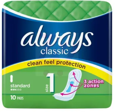 [Always Classic Clean Feel Size 1 16-10ct] Always Classic Clean Feel Size 1 16-10ct