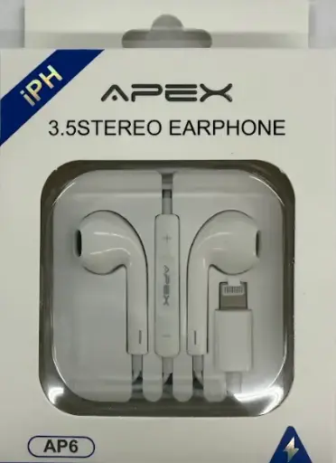 [Apex AP6 Lightning 3.5 Stereo Earphone] Apex AP6 Lightning 3.5 Stereo Earphone
