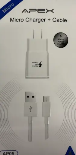 [Apex Micro Charger + Data Cable] Apex AP05 Micro Charger + Data Cable