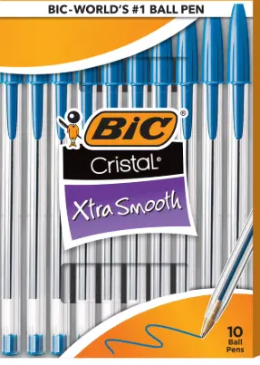 [Bic Pen Crystal Xtra Smooth Blue 10ct] Bic Pen Crystal Xtra Smooth Blue 10ct