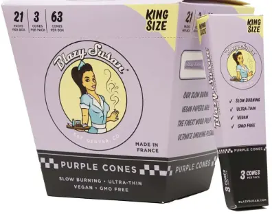 [Blazy Susan Purple Cones King Size 3pk] Blazy Susan Purple Cones King Size 3pk