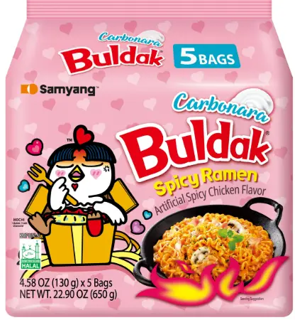 Buldak Spicy Chicken Carbonara Bowl