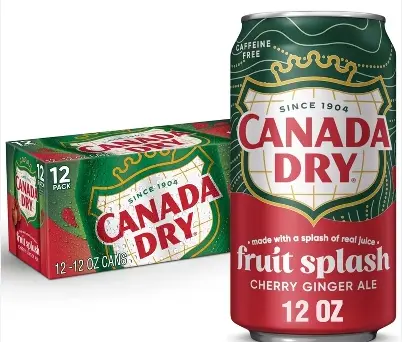 [Canada Dry - Fruit Splash 12 Pack 12 Oz] Canada Dry - Cherry Fruit Splash 12 Pack 12 Oz
