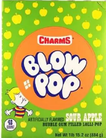 [Charms Blow Pop Sour Apple 48-0.65oz] Charms Blow Pop Sour Apple 48-0.65oz