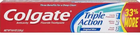 [Colgate TP Triple Action Orig Mint 4oz] Colgate TP Triple Action Orig Mint 4oz