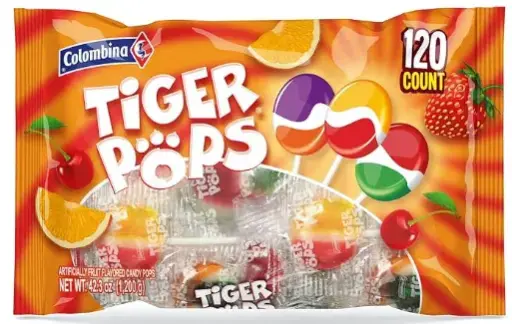 Colombina Tiger Pops 200ct