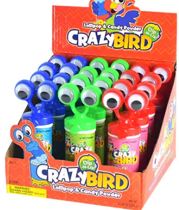 [Crazy Bird Lollipop Candy Powder 12-11.42oz] Crazy Bird Lollipop Candy Powder 12-11.42oz