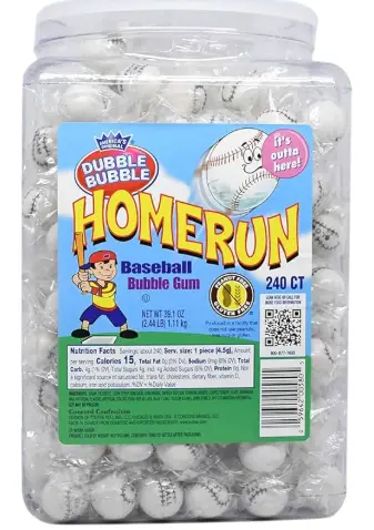 [Dubble Bubble Homerun Baseball 240 Ct Jar] Dubble Bubble Homerun Baseball 240 Ct Jar