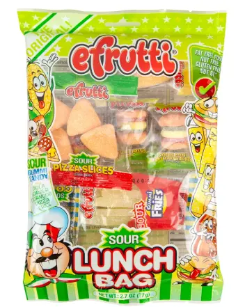 Efrutti Gummi Sour Lunch Bag Tray 12-2.7oz