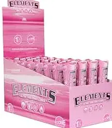 [Elements Pink Cone King Slim 1 1/4 6-32] Elements Pink Cone King Slim 1 1/4 6-32