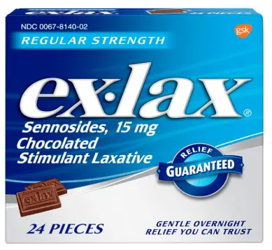 [Ex-Lax Chocolate Sennosides 6 Pack 12-15mg] Ex-Lax Chocolate Sennosides 6 Pack 12-15mg