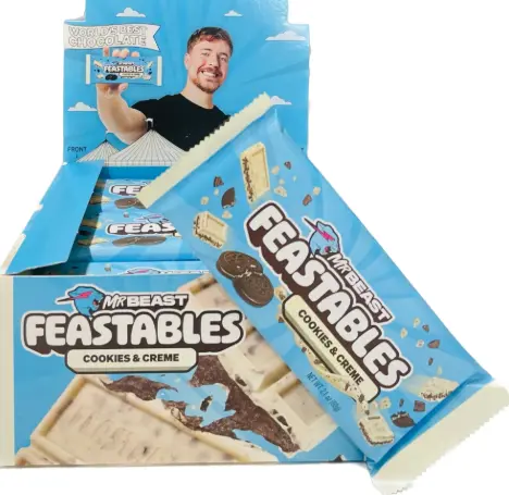 [Feastables Cookies & Cream 24-2.1 Oz] Feastables Cookies & Cream 24-2.1 Oz
