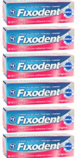 [Fixodent Dent 6 Pack ADH Small .75oz] Fixodent Dent 6 Pack ADH Small .75oz