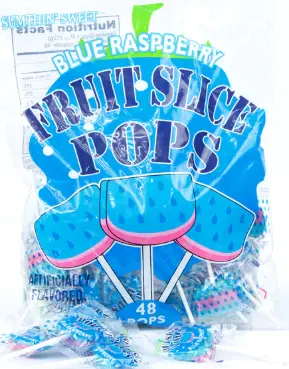 [Fruit Slice Pops Blue Raspberry 48-27.1 Oz] Fruit Slice Pops Blue Raspberry 48-27.1 Oz