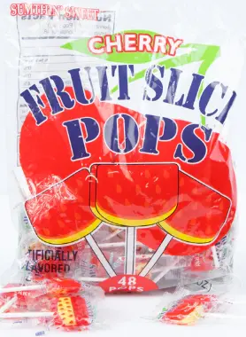 [Fruit Slice Pops Cherry 48-27.1 Oz] Fruit Slice Pops Cherry 48-27.1 Oz