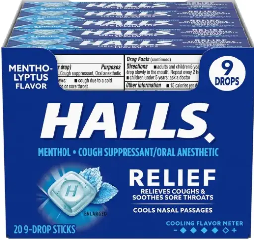 [Halls Relief Mentho lyptus 20-9 Drops] Halls Relief Menthol lyptus 20-9 Drops