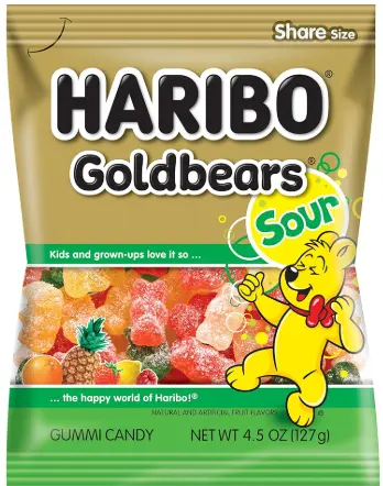 [Haribo Sour Gold Bears 12-4.5oz] Haribo Sour Gold Bears 12-4.5oz