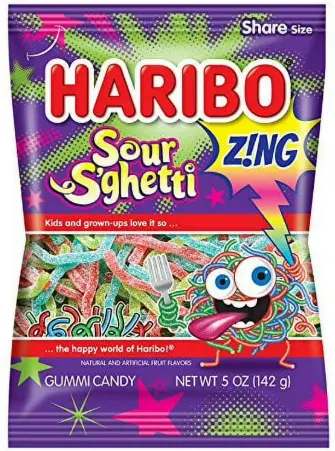 [Haribo Sour S'ghetti Gummy Candy 12-5oz] Haribo Sour S'ghetti Gummy Candy 12-5oz
