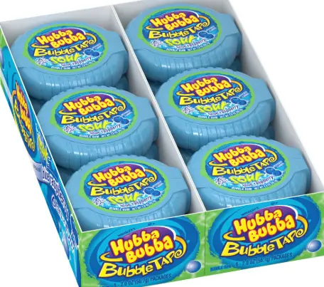 [Hubba Bubba Tape Sour Blue Raspberry 12-2 Oz] Hubba Bubba Tape Sour Blue Raspberry 12-2 Oz