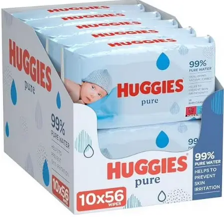 [Huggies Wipes Pure 10-56ct] Huggies Wipes Pure 10-56ct