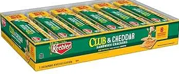 [Keebler Cracker Club Cheddar King Size 12-1.8oz] Keebler Cracker Club Cheddar King Size 12-1.8oz