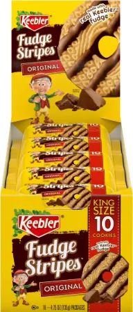 [Keebler Fudge Stripes King Size 10-4.75oz] Keebler Fudge Stripes King Size 10-4.75oz