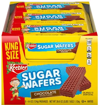 [Keebler Sugar Wafers Choco King Size 9-4.4oz] Keebler Sugar Wafers Choco King Size 9-4.4oz