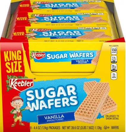 [Keebler Sugar Wafers Vanilla King Size 9-4.4oz] Keebler Sugar Wafers Vanilla King Size 9-4.4oz