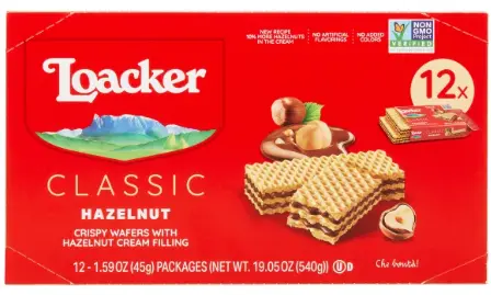 [Loacker Wafer Hazelnut 12-1.59oz] Loacker Wafer Hazelnut 12-1.59oz