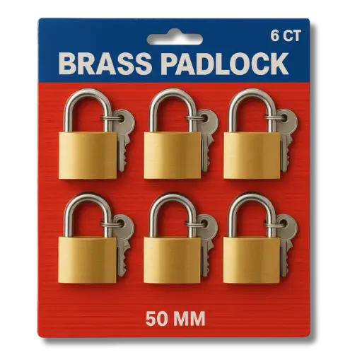 [Lockman Brass Padlock 6-50mm] Lockman Brass Padlock 6-50mm