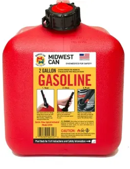 [Midwest - 2 Gallon Gas Can Red] Midwest - 2 Gallon Gas Can Red