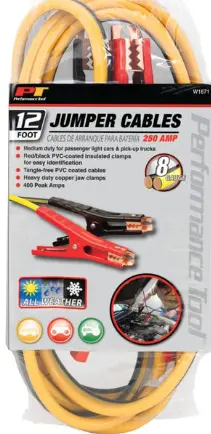 [Performance Tool 8 Gauge 12 Foot Jumper Cables] Performance Tool 8 Gauge 12 Foot Jumper Cables