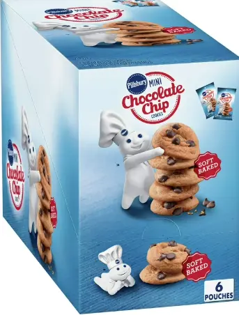[Pillsbury Mini Soft Chocolate Chip Cookies 3oz] Pillsbury Mini Soft Chocolate Chip Cookies 3oz