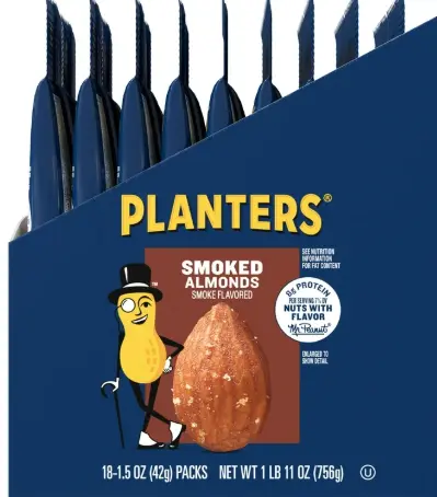 [Planters Smoked Almond 18-1.75oz] Planters Smoked Almond 18-1.75oz