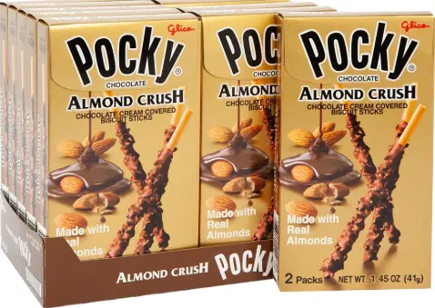 [Pocky Almond Crush Chocolate Covered Sticks 10-2.47] Pocky Almond Crush Chocolate Covered Sticks 10-2.47