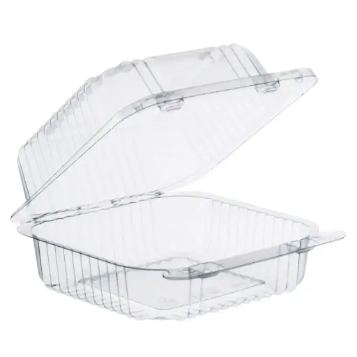 8' Clear Hinged Lid Containers